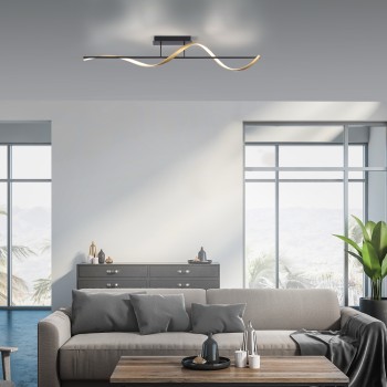 Plafoniera LED Q-SWING antracit Zuma Line 6385-13, 121x18 cm, 28W