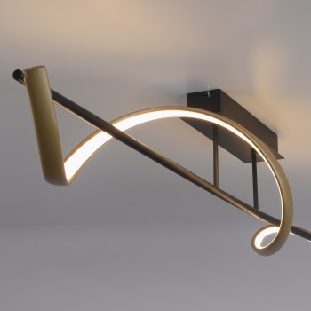 Plafoniera LED Q-SWING antracit Zuma Line 6385-13, 121x18 cm, 28W