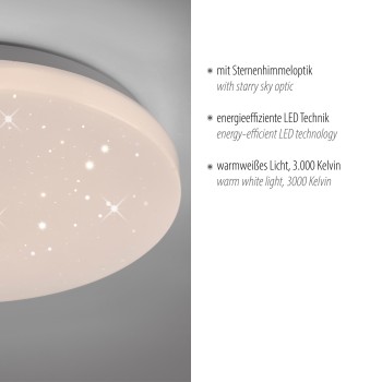 Plafoniera LED URANUS alb Zuma Line 14275-16VE, D26 cm, 12W