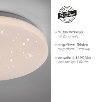 Plafoniera LED URANUS alb Zuma Line 14275-16VE, D26 cm, 12W
