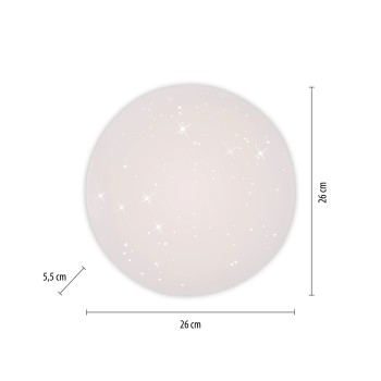 Plafoniera LED URANUS alb Zuma Line 14275-16VE, D26 cm, 12W