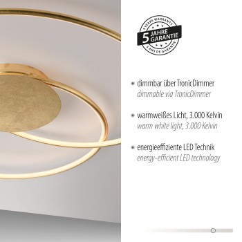 Plafoniera LED NASTRO auriu Zuma Line 6189-12, 70x65 cm, 30W