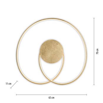 Plafoniera LED NASTRO auriu Zuma Line 6189-12, 70x65 cm, 30W