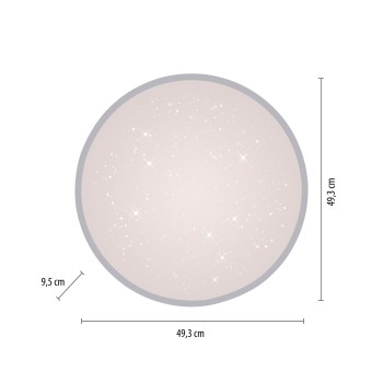 Plafoniera LED KYLE argintiu Zuma Line 14295-21, 9.5x49.3 cm, 36.5W