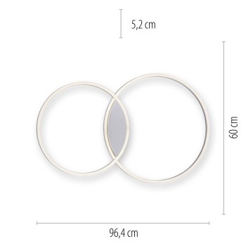 Plafoniera LED Q-KATE otel Zuma Line 6589-95, 96.4x60 cm, 42W