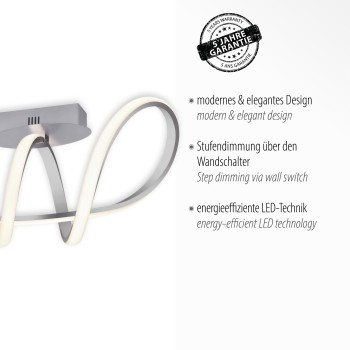 Plafoniera LED MARIA argintiu Zuma Line 15403-95, 27x24.5 cm, 18W