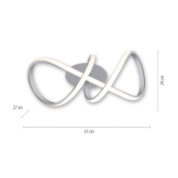 Plafoniera LED MARIA argintiu Zuma Line 15403-95, 27x24.5 cm, 18W