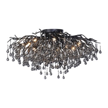 Plafoniera ICICLE negru Zuma Line 8092-18, D100 cm, 14xG9