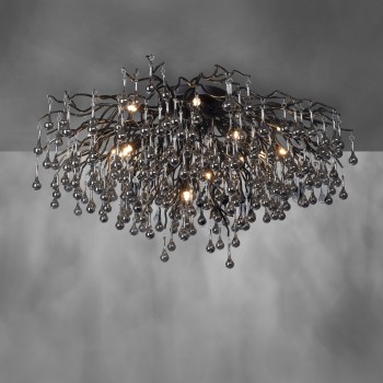 Plafoniera ICICLE negru Zuma Line 8092-18, D100 cm, 14xG9