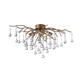 Plafoniera ICICLE alama antichizata Zuma Line 8090-11, 60x30 cm, 4xG9