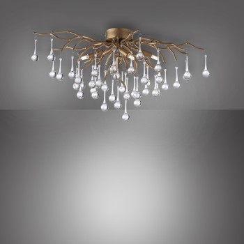 Plafoniera ICICLE alama antichizata Zuma Line 8090-11, 60x30 cm, 4xG9