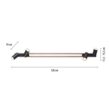 Plafoniera LED PURE-LINES lemn natur Zuma Line 6121-79, 120x19 cm, 25W