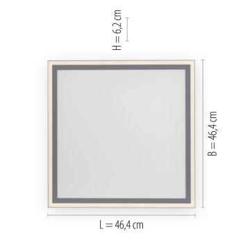Plafoniera LED EDGING alb Zuma Line 14851-16, 6.2x46.4 cm, 50W