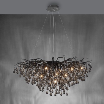 Plafoniera ICICLE negru Zuma Line 2192-18, 100x50 cm, 10xG9