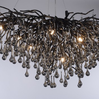 Plafoniera ICICLE negru Zuma Line 2192-18, 100x50 cm, 10xG9