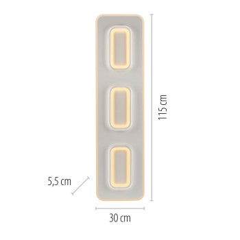 Plafoniera LED Q-KALINA alb Zuma Line 6505-16, 115x30 cm, 61W