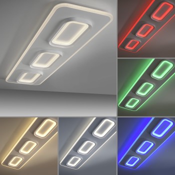 Plafoniera LED Q-KALINA alb Zuma Line 6505-16, 115x30 cm, 61W