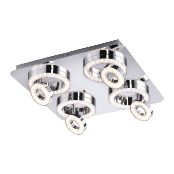 Plafoniera LED TIM crom Zuma Line 14522-17, D40 cm, 25W