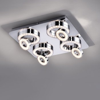 Plafoniera LED TIM crom Zuma Line 14522-17, D40 cm, 25W