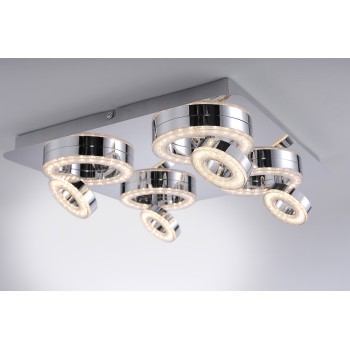 Plafoniera LED TIM crom Zuma Line 14522-17, D40 cm, 25W