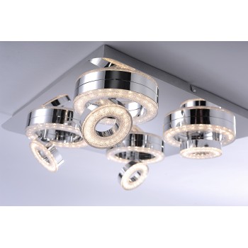 Plafoniera LED TIM crom Zuma Line 14522-17, D40 cm, 25W