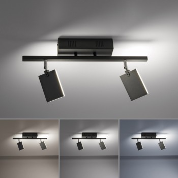 Plafoniera LED PURE-MIRA negru Zuma Line 6354-18, 52.5x24 cm, 15W