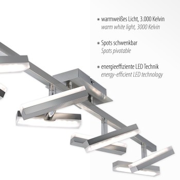 Plafoniera RICO otel Zuma Line 11278-55, 70x12 cm, 8xLED-BOARD