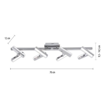 Plafoniera RICO otel Zuma Line 11278-55, 70x12 cm, 8xLED-BOARD
