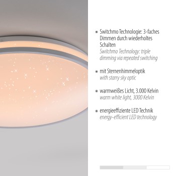 Plafoniera LED KYLE argintiu Zuma Line 14294-21, 7x38 cm, 23.5W