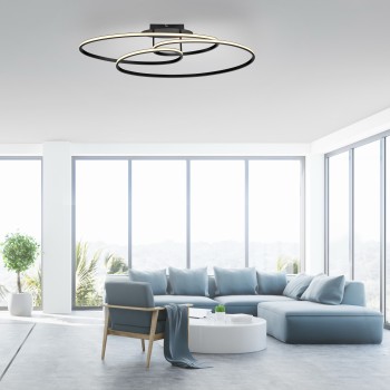 Plafoniera LED LUMACA negru Zuma Line 15321-18, 22.5x30.5 cm, 35W