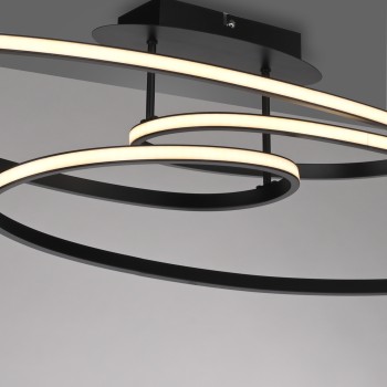 Plafoniera LED LUMACA negru Zuma Line 15321-18, 22.5x30.5 cm, 35W
