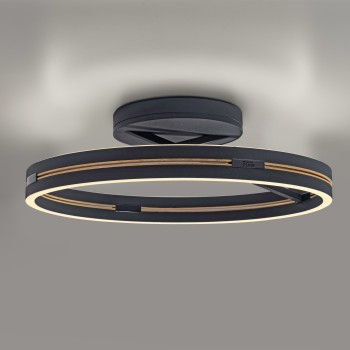 Plafoniera LED PURE LOOP negru Zuma Line 6552-18, D60 cm, 9W