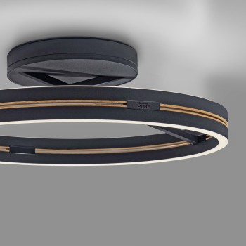 Plafoniera LED PURE LOOP negru Zuma Line 6552-18, D60 cm, 9W
