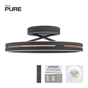 Plafoniera LED PURE LOOP negru Zuma Line 6552-18, D60 cm, 9W