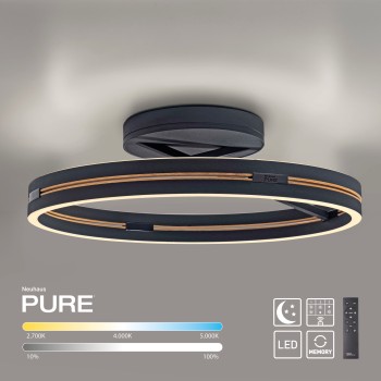 Plafoniera LED PURE LOOP negru Zuma Line 6552-18, D60 cm, 9W