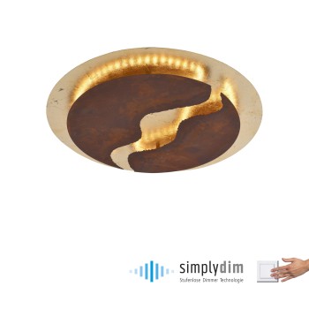 Plafoniera LED NEVIS ruginiu Zuma Line 6983-48, D50 cm, 47W