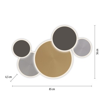 Plafoniera LED Q-PIATO multicolor Zuma Line 8008-70, 85x49.5 cm, 56W