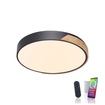 Plafoniera LED Q-BILA negru Zuma Line 6071-18, 51x52 cm, 40W
