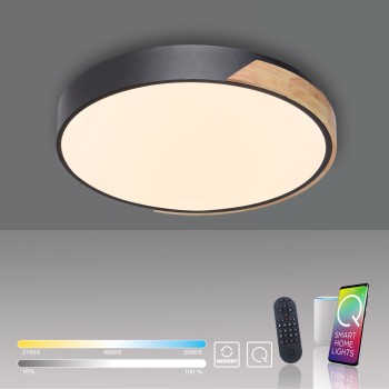 Plafoniera LED Q-BILA negru Zuma Line 6071-18, 51x52 cm, 40W