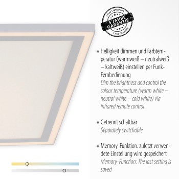 Plafoniera LED EDGING alb Zuma Line 14855-16, 5.8x67.7 cm, 59W