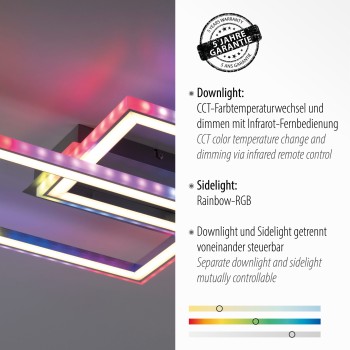 Plafoniera LED FELIX60 argintiu Zuma Line 14635-55, 6.4x72 cm, 45W