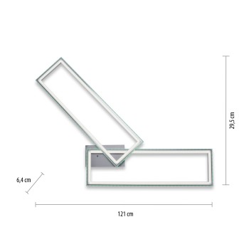 Plafoniera LED FELIX60 argintiu Zuma Line 14635-55, 6.4x72 cm, 45W