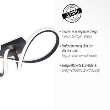 Plafoniera LED MARIA negru Zuma Line 15403-18, 61x24.5 cm, 18W