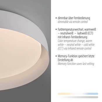 Plafoniera LED OSKO alb Zuma Line 14216-16, 12x57 cm, 40W
