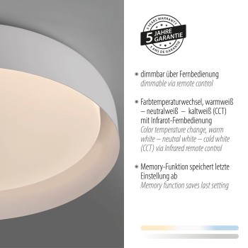 Plafoniera LED OSKO alb Zuma Line 14216-16, 12x57 cm, 40W