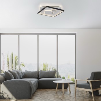 Plafoniera LED MAILAK negru Zuma Line 6390-16, D57 cm, 39W