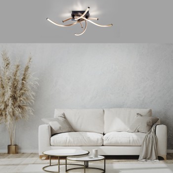 Plafoniera LED POLINA negru Zuma Line 9144-18, D78 cm, 33W
