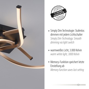 Plafoniera LED POLINA negru Zuma Line 9144-18, D78 cm, 33W