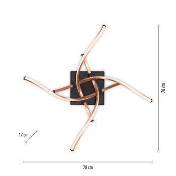 Plafoniera LED POLINA negru Zuma Line 9144-18, D78 cm, 33W