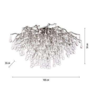 Plafoniera ICICLE otel Zuma Line 8092-55, D100 cm, 14xG9